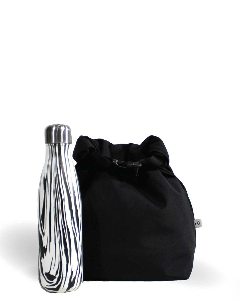 black reusable lunch bag